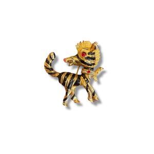 Pauline Rader RARE Vintage Zebra Brooch Pin